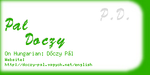 pal doczy business card